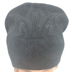 Black Knit‎ Plain Beanie Ski Sports Winter Brimless Snow Hat School Wear Unisex